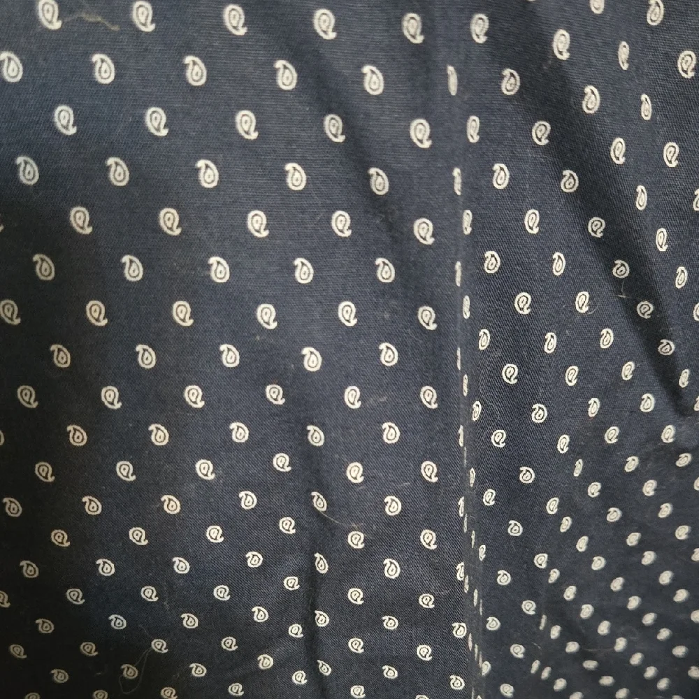 Banana Republic Navy Polka Dot Button Down Shirt
